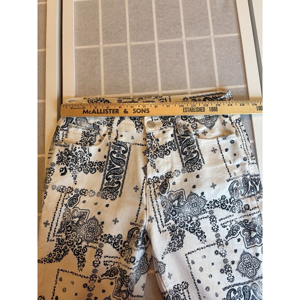 Kensie Paisley Bandana Ultimate High‎ Rise Sz 4/27 Festival Boho Luxe Jeans - Picture 6 of 7